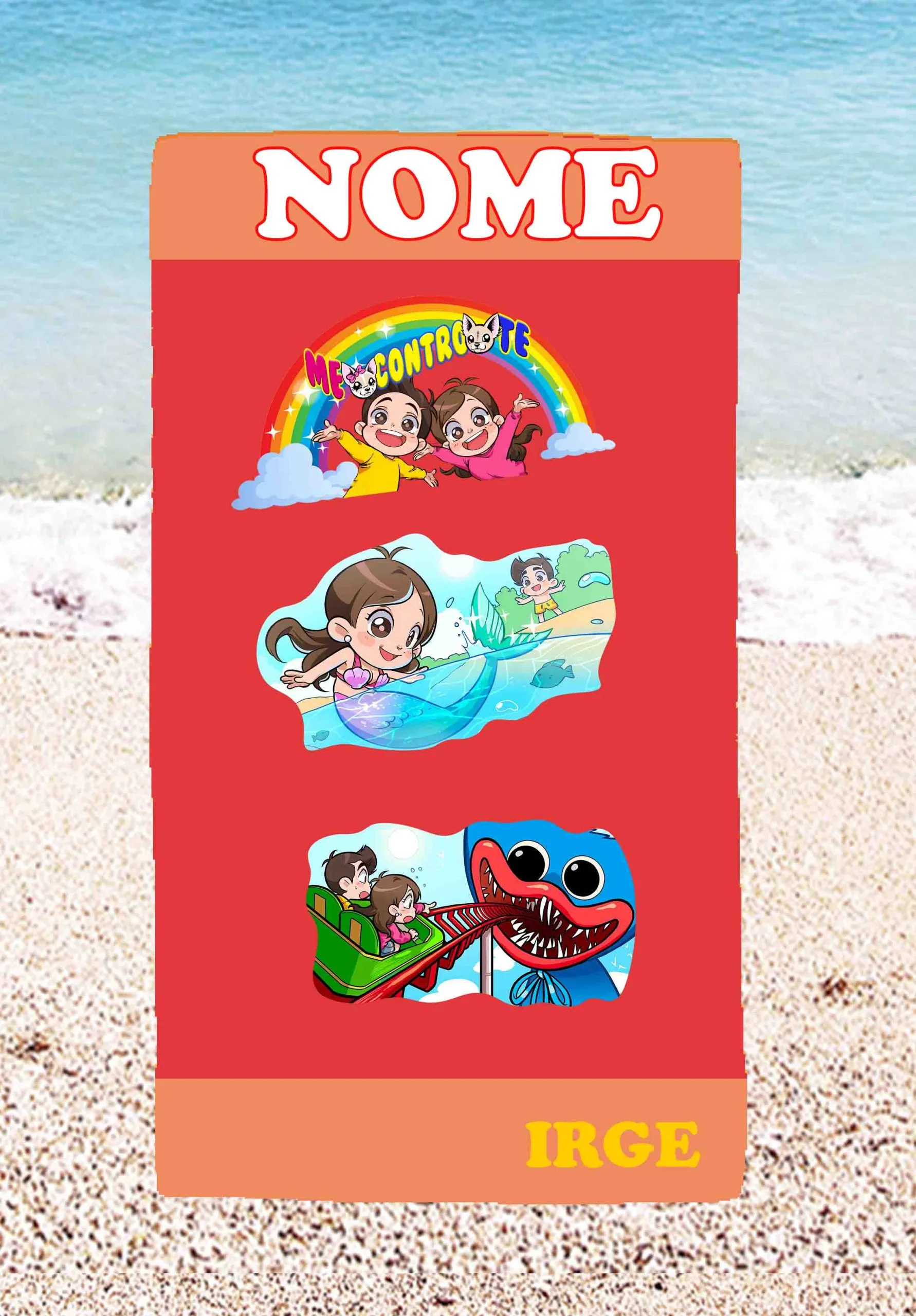 Me contro Sofia Telo Mare in microfibra 80x170cm