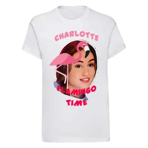 Charlotte Flamingo and friends T-shirt Bambini