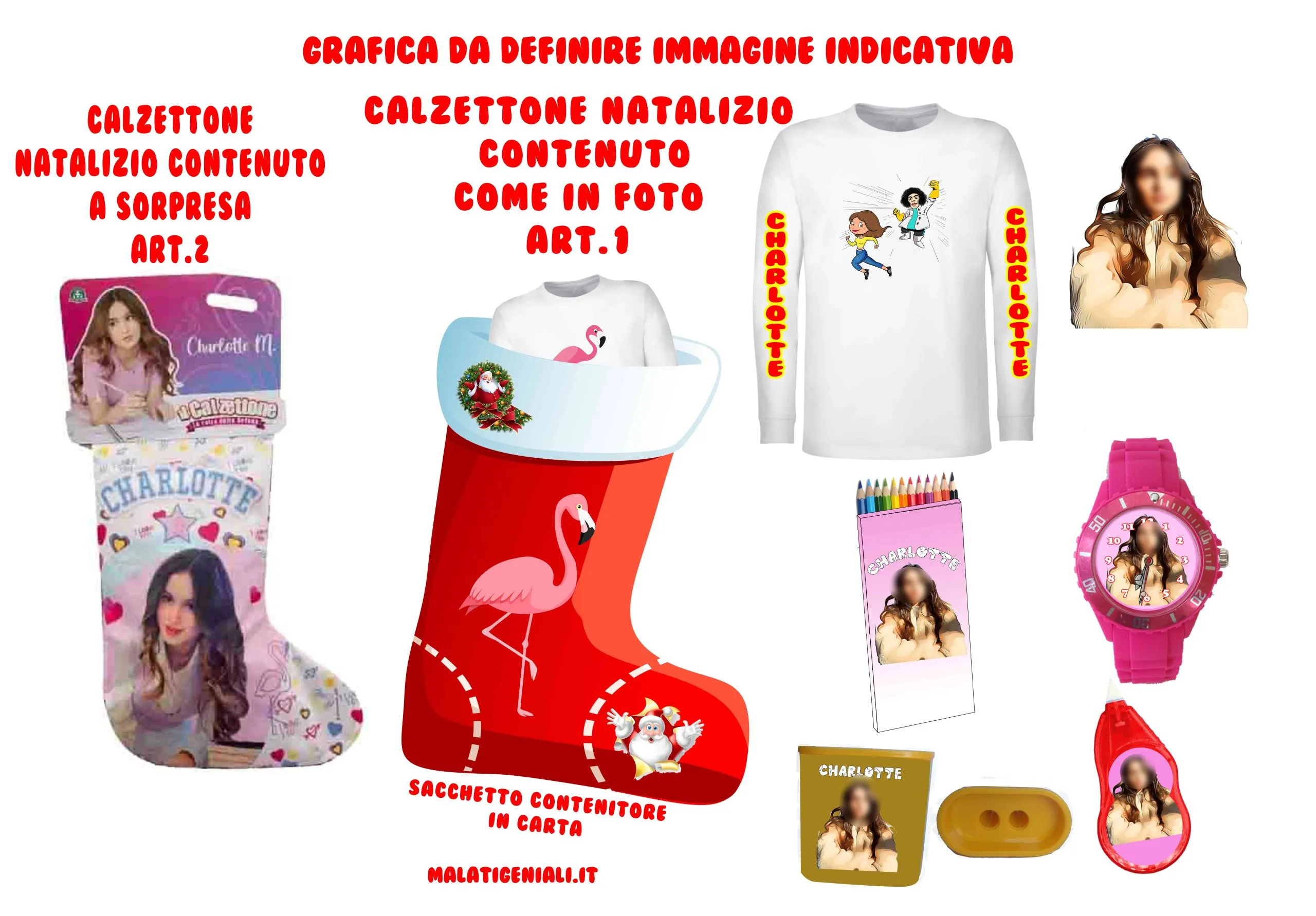 Calzettone Natalizio Charlotte and Friends - immagine 2