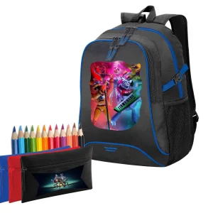 Fnaf Animatronic and Friends Zaino Scuola e Bustina con colori 0107950