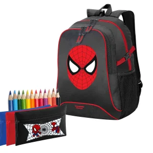 Spyderman and Friends Zaino Scuola e Bustina con colori 0107357