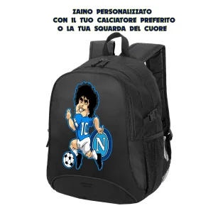 Zaino Calcio Napoli Scuola Personalizzato